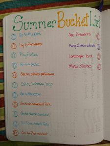 summer Bucket list