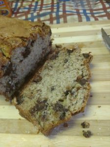 dark chocolate chip banana bread