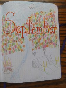 september splash page bullet journal