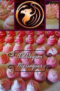Pinterest images of bubblegum meringues